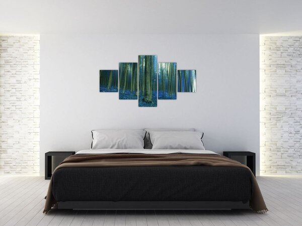 Obraz - Niebieski las (125x70 cm)