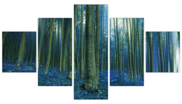Obraz - Niebieski las (125x70 cm)