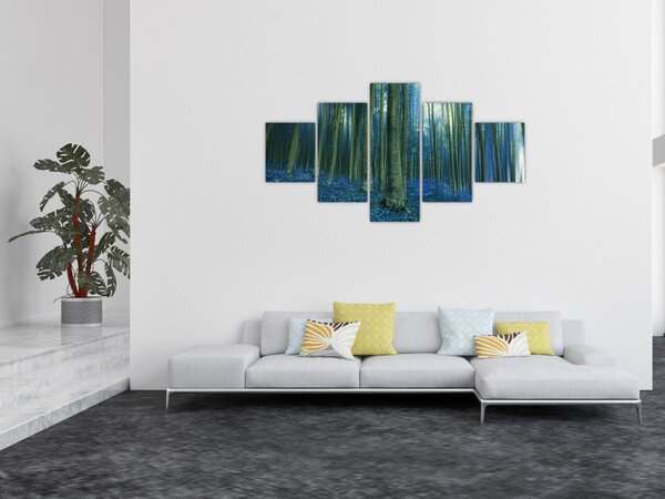 Obraz - Niebieski las (125x70 cm)