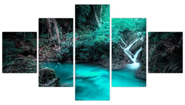 Obraz - Turkusowe jezioro (125x70 cm)