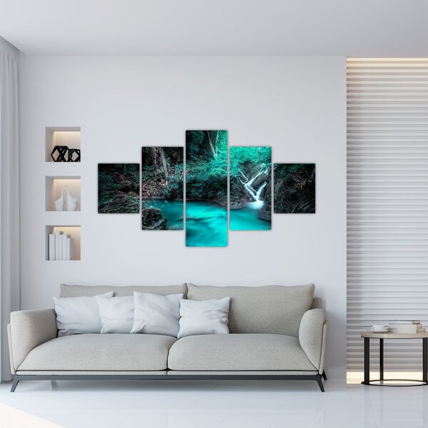Obraz - Turkusowe jezioro (125x70 cm)