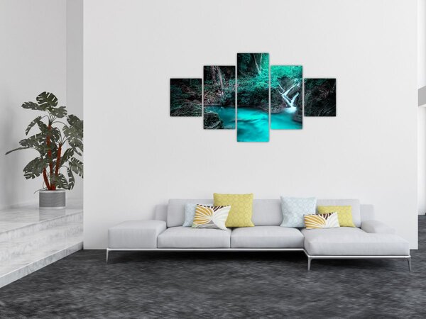 Obraz - Turkusowe jezioro (125x70 cm)