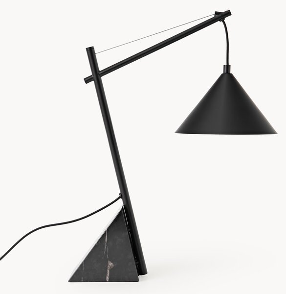 Lampa stołowa z marmurową podstawą Reyna