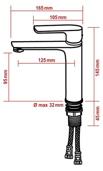 Wysokiej jakości bateria umywalkowa 4024C – kolor chrom