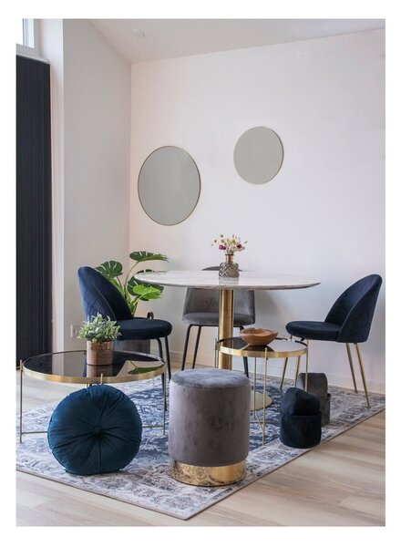 Okrągły stół z blatem w dekorze marmuru ø 110 cm Bolzano – House Nordic