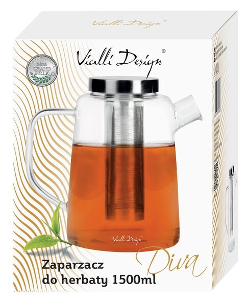 Szklany dzbanek do herbaty Vialli Design, 1,5 l