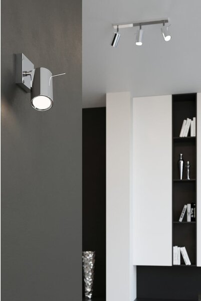 Lampa sufitowa w kolorze srebra Sollux Etna, dł. 45 cm