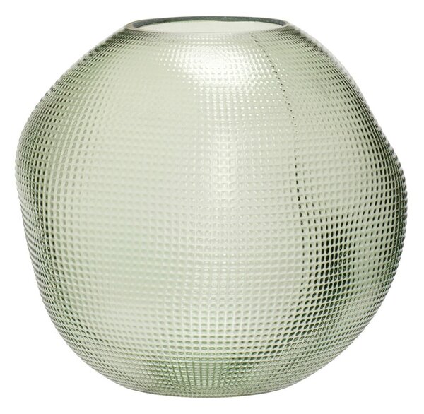 Zielony szklany wazon Hübsch Sole, wys. 20 cm