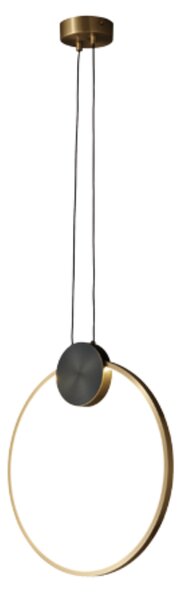Eye 40 - nowoczesna lampa wisząca LED czarny i złoty 40cm