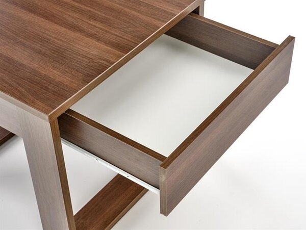 Mała ława do salonu 60x60 z szufladą orzech | Umeblowana.com