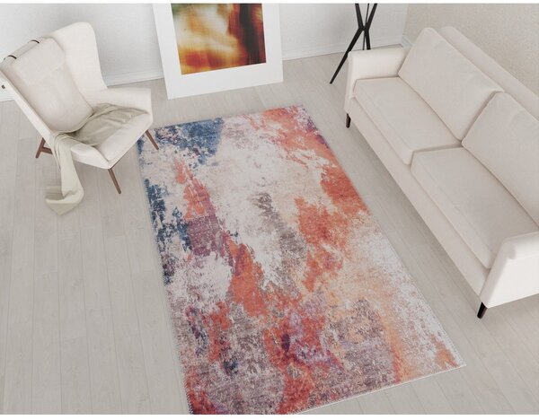 Czerwono-niebieski dywan odpowiedni do prania 80x50 cm – Vitaus