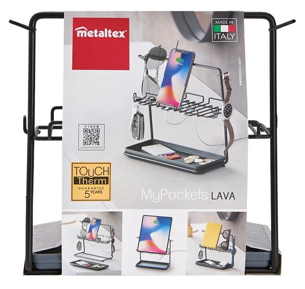 Czarny organizer biurowy My Pocket - Metaltex