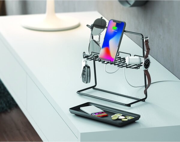 Czarny organizer biurowy My Pocket - Metaltex