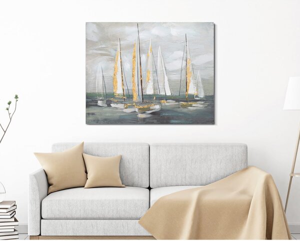 Obraz 100x80 cm Gold Boat – Mauro Ferretti
