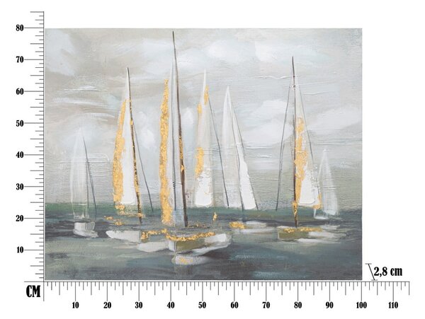 Obraz 100x80 cm Gold Boat – Mauro Ferretti