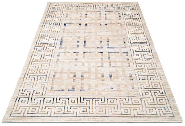 Kremowy stylowy dywan w geometryczny wzór - Nena 7X