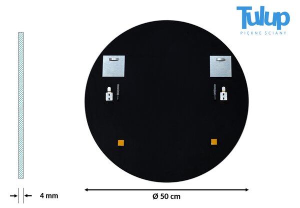 Lustro okrągłe dekoracyjne na ścianę bez ramy fi 40 cm
