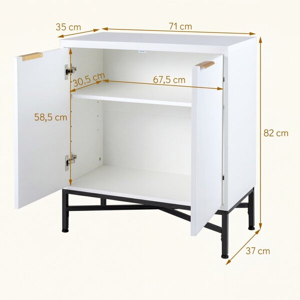 Minimalistyczna komoda z 2 drzwiczkami