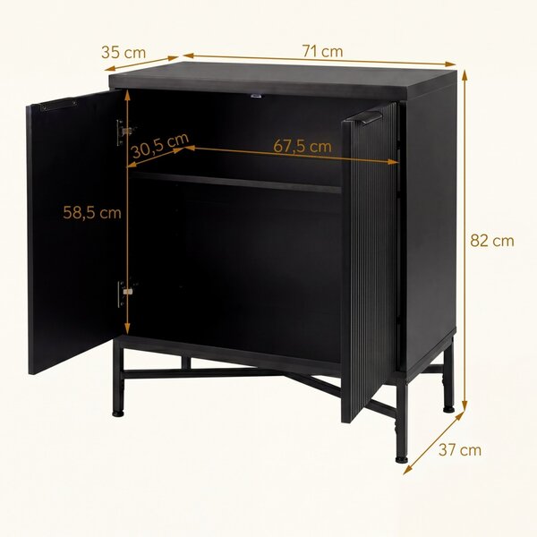 Minimalistyczna komoda z 2 drzwiczkami do salonu