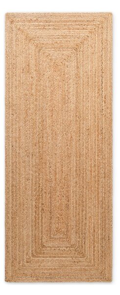 Chodnik z juty dwustronny/tkany ręcznie w naturalnym kolorze 80x200 cm Juno – Hanse Home