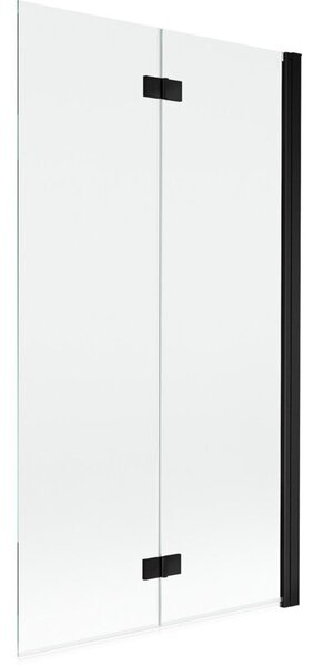 Mexen Mist parawan nawannowy 2-skrzydłowy prawy 100 x 150 cm, transparent, czarny - 8A9-100-002-70-00-P