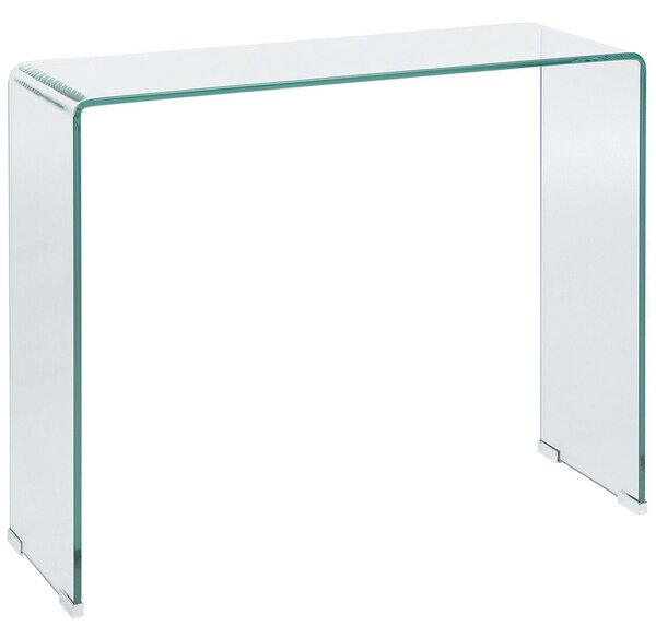 Minimalistyczna konsola szkło hartowane przezroczyste Kendall Beliani