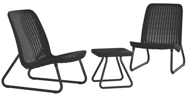 Zestaw mebli ogrodowych KETER 17197637 Rio Patio Set Grafitowy