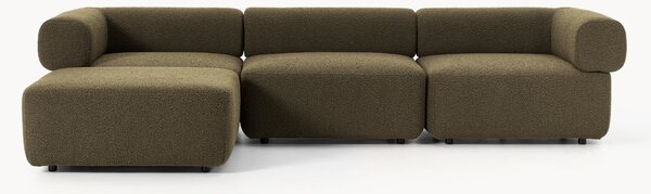 Sofa modułowa Bouclé z pufem Anton (4-osobowa)