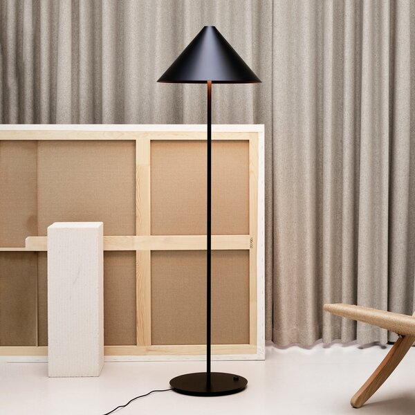 Lampa Podłogowa Louis Poulsen, Keglen, ściemnialny, czarny, salon, metal, design