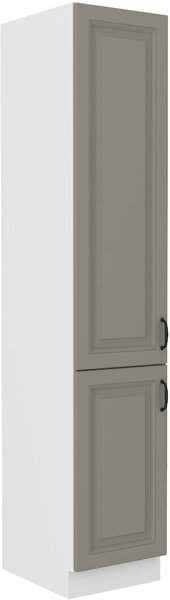 Wysoka szafka kuchenna słupek STILO 40 DK-210 2 F Gliniasty Szary/Biały