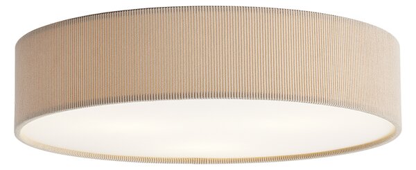 Nowoczesna lampa sufitowa taupe z aksamitnym abażurem 46 cm 3-źródła światła - Luz