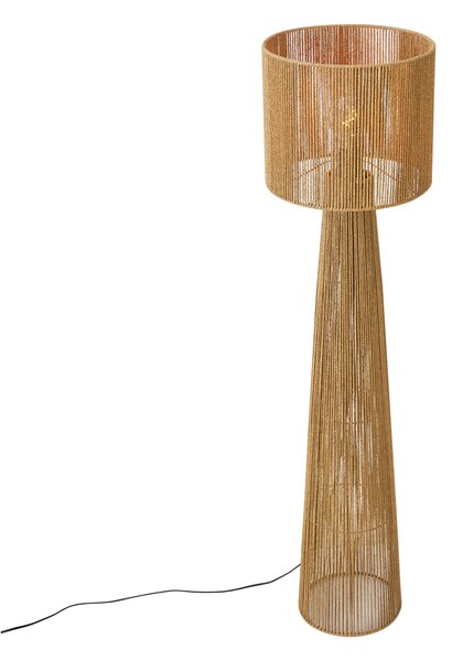 Lampa podłogowa Japandi naturalna z abażurem - Dart
