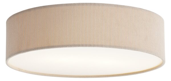 Nowoczesna lampa sufitowa taupe z aksamitnym abażurem 38 cm 2-źródła światła - Luz