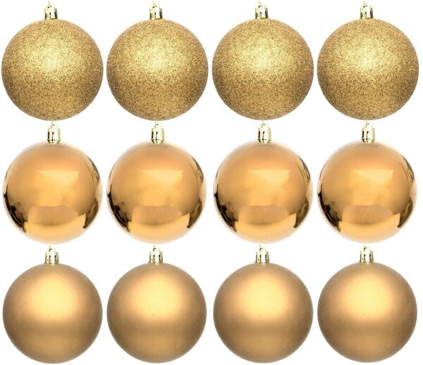 Bombka CHRISTMAS DECORATION 6 cm Złoty (12 sztuk)
