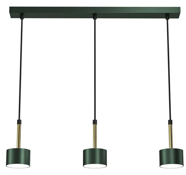 Zielono-złota wisząca lampa do salonu- N024-Circile