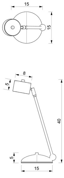 Niebiesko-złota lampka biurkowa - N021-Circile