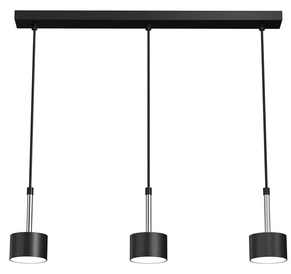 Czarno-srebrna wisząca lampa nad stół - N024-Circile