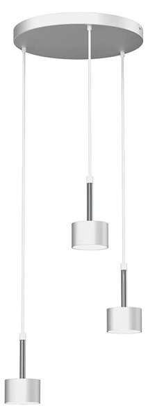 Biało-srebrna wisząca lampa do salonu - N022-Circile