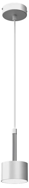 Biało-srebrna lampa wisząca do jadalni - N019-Circile
