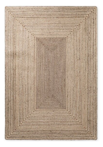 Dywan z juty dwustronny/tkany ręcznie w jasnym naturalnym kolorze/w ciemnym naturalnym kolorze 120x170 cm Juno – Hanse Home