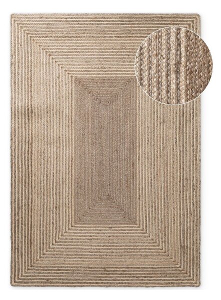 Dywan z juty dwustronny/tkany ręcznie w jasnym naturalnym kolorze/w ciemnym naturalnym kolorze 120x170 cm Juno – Hanse Home