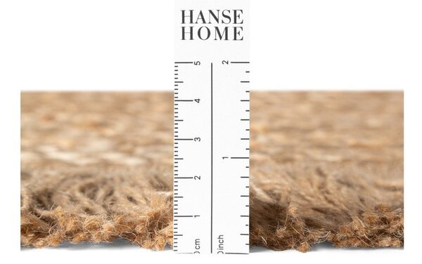 Okrągły dywan z juty dwustronny/tkany ręcznie w naturalnym kolorze ø 150 cm Nuru – Hanse Home