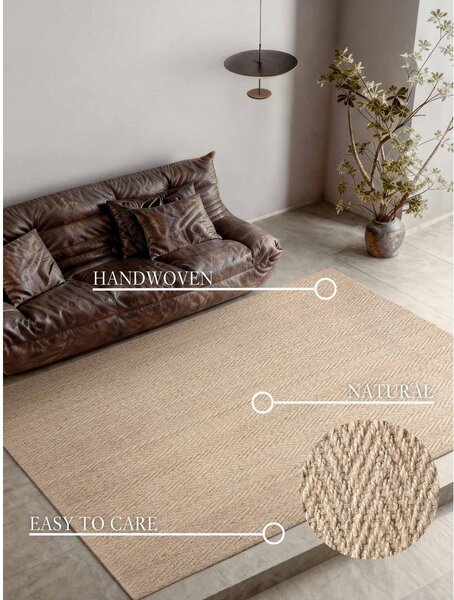 Dywan z juty tkany ręcznie w naturalnym kolorze 160x230 cm Mirabelle – Villeroy&Boch