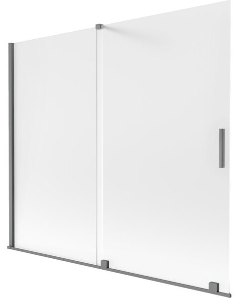 Mexen Velar parawan nawannowy 2-skrzydłowy rozsuwany 180 x 150 cm, szron, gun metal - 896-180-000-31-95
