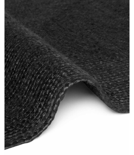 Czarny dywan z juty dwustronny/tkany ręcznie 80x150 cm Juno – Hanse Home
