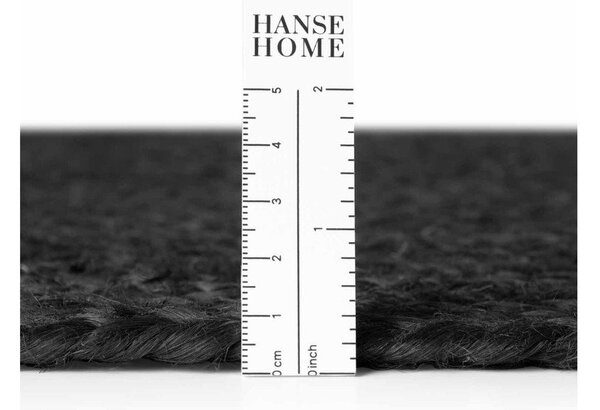Czarny dywan z juty dwustronny/tkany ręcznie 80x150 cm Juno – Hanse Home