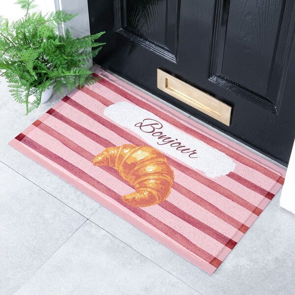 Wycieraczka z PVC 40x70 cm Croissant Bonjour – Artsy Doormats