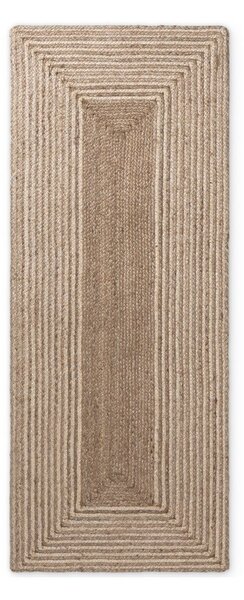 Chodnik z juty dwustronny/tkany ręcznie w jasnym naturalnym kolorze/w ciemnym naturalnym kolorze 80x200 cm Juno – Hanse Home