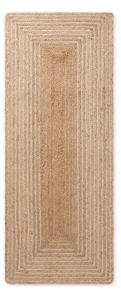 Chodnik z juty dwustronny/tkany ręcznie w naturalnym kolorze/w jasnym naturalnym kolorze 80x200 cm Juno – Hanse Home