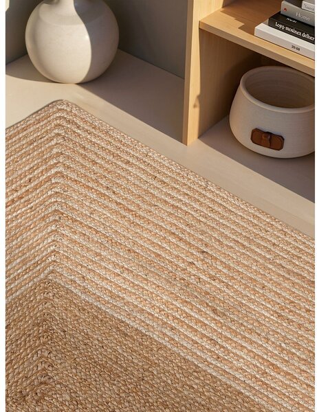 Dywan z juty dwustronny/tkany ręcznie w naturalnym kolorze/w jasnym naturalnym kolorze 120x170 cm Juno – Hanse Home